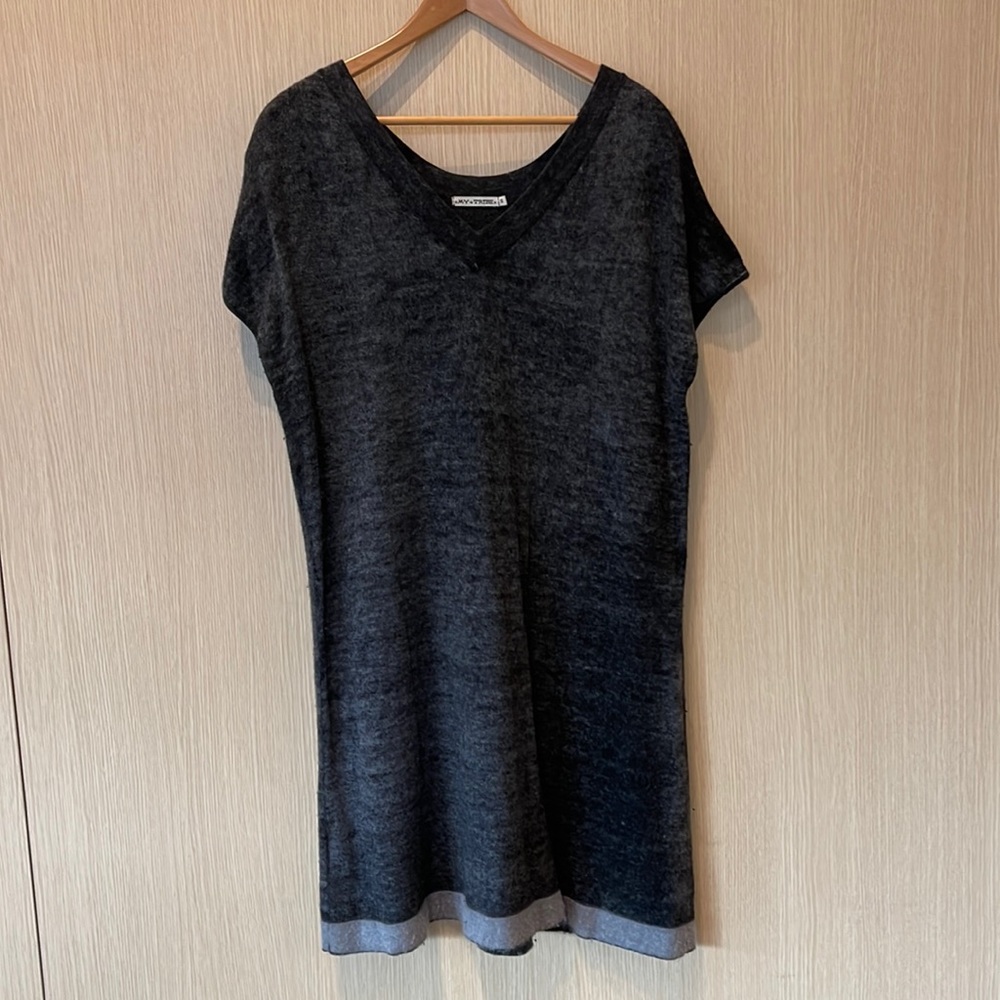 Women’s My Tribe dark gray sweater tunic